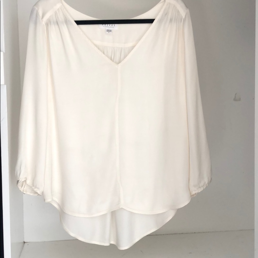Cream  top by Velvet By Graham and Spencer
